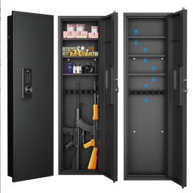 53 Passwod Touch Panel In-Wall Safe,Hidden Wall Gun Safe For Rifles With Adjustable Shelves,Assembled Storage Multifunctional Wall Safe For Firearm An