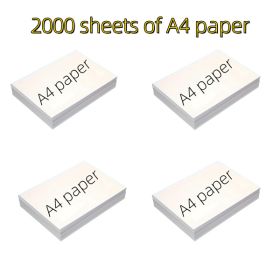 2000 Sheets Of A4 Paper, 80GSM White Paper, Printer Paper, Used For Office Printing, Menus, Images, Invitations, 500 Sheets Per Pack, A Total Of Four
