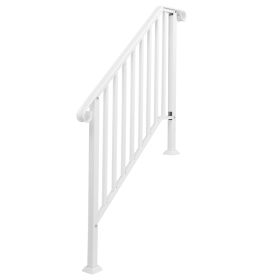 Matte White 3-step Galvanized Iron Courtyard Staircase Handrail