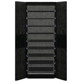 vidaXL Shoe Cabinet Black 60x30x166 cm Fabric