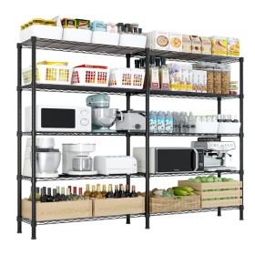 5-layer Double Row Adjustable Layer Spacing Display Rack Iron 147X35X180cm