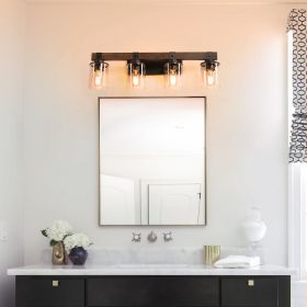 4-Lights Farmhouse Vanity Lights Fixture Rustic Bathroom Light Fixture Bathroom Sconce