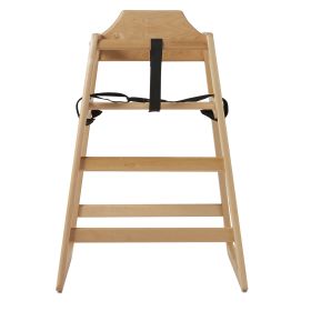 VEVOR Wooden High Chair For Babies Toddlers, Double Solid Wood Feeding Chair, Eat & Grow Portable High Chair, Easy To Clean Baby Booster Seat, Compact