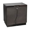 Modern Bedroom Furniture 1pc Nightstand of 2x Drawers LED Light Storage Cubby USB Ports Power Outlets Charcoal Finish Glass Insert Top Stylish Bed-Sid