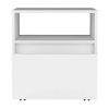 DEPOT E-SHOP Wasilla Nightstand with Open Shelf, 1 Drawer and Casters, White