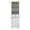 St. Clair Linen Cabinet, Two Interior Shelves, Two Open Shelves