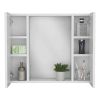 Artemisa Medicine Cabinet, Double Door, Mirror, One External Shelf -White