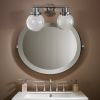 Bathroom Vanity Light Fixtures, 2-Light Black Wall Sconce Lighting Wall Lamp with Clear Glass Shade, Vintage Wall Mounted Lights Bathroom Lights for M