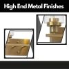 Brushed Gold Vanity Lights Wall Sconce 4-Light, Bathroom Light Fixtures with Clear Glass Shade Wall Lights