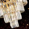Golden Luxury Crystal Chandelier Modern Chandeliers Lights Fixture Hanging Pendant Light Fixture for Dining Room Bedroom Living Room Dia 23.6 Inch-Gol
