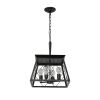 Farmhouse Chandelier 4-Light Vintage Antique Chandeliers Light Fixture For Kitchen Dining Room Living Room Golden Black(No Bulbs)
