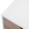 Nightstand with 2 Drawers, Bedside Tables with Solid Wood Legs and Storage, End Table, Side Table, Bedside Furniture for Bedroom, Living Room, White W