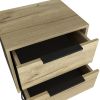 Nuvo 2 Nightstand,Two Drawers, Hairpin Legs
