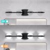 Modern Minimalist Bathroom Vanity Light, LED 4 Bulb Frosted Glass Shades, Wall Mounted Decorative Lighting Fixture, Suitable for Bathroom Vanity Mirro