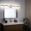 Modern Minimalist Bathroom Vanity Light, LED 6 Bulb Frosted Glass Shades, Wall Mounted Decorative Lighting Fixture, Suitable for Bathroom Vanity Mirro