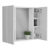 Artemisa Medicine Cabinet, Double Door, Mirror, One External Shelf -White