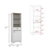 St. Clair Linen Cabinet, Two Interior Shelves, Two Open Shelves