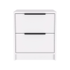 DEPOT E-SHOP Egeo Nightstand, Two Drawers, Superior Top, White