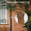 Outsunny 6' Artificial Lighted Palm Tree with 3 Coconuts, 240 LED Light, Color Changing Light Up Tropical Palm Tree with Remote for Indoor, Outdoor, P