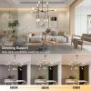 Modern Sputnik Chandelier, Mid Century Chandelier Light Fixture, Black and Gold Pendant Lighting for Living Room Bedroom Dining Room Farmhouse Kitchen