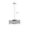 Modern Crystal Chandelier 18.9 Inches Aluminum+Iron Round Ceiling Light Flush Mount Ceiling Light Fixture for kitchen Island Dinning Bedrooms and Hall
