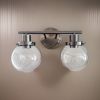 Bathroom Vanity Light Fixtures, 2-Light Black Wall Sconce Lighting Wall Lamp with Clear Glass Shade, Vintage Wall Mounted Lights Bathroom Lights for M