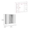 Artemisa Medicine Cabinet, Double Door, Mirror, One External Shelf -White