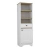 St. Clair Linen Cabinet, Two Interior Shelves, Two Open Shelves