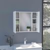 Artemisa Medicine Cabinet, Double Door, Mirror, One External Shelf -White