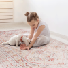 Naar Beige Area Rug, Washable Rug, Low-Pile, Non-Slip, Non-Shedding, Foldable, Kid & Pet Friendly - Area Rugs for living room, bedroom, kitchen, dinin