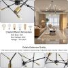 Modern Sputnik Chandelier, Mid Century Chandelier Light Fixture, Black and Gold Pendant Lighting for Living Room Bedroom Dining Room Farmhouse Kitchen