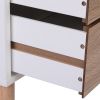 Nightstand with 2 Drawers, Bedside Tables with Solid Wood Legs and Storage, End Table, Side Table, Bedside Furniture for Bedroom, Living Room, White W