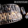 Modern Crystal Drum Chandelier, 6-Light Pendant Lighting Fixture with Silver Metal Frame for Living Room, Dining Room, and Bedroom (Bulbs Not Included
