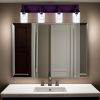 Modern Wall Bathroom Vanity Light Fixture 4 Light Oil Rubbed Bronze Metal with Clear Glass Shade,Industrial Vintage Farmhouse Wall Mount Lighting Scon