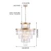 Golden Luxury Crystal Chandelier Modern Chandeliers Lights Fixture Hanging Pendant Light Fixture for Dining Room Bedroom Living Room Dia 23.6 Inch-Gol