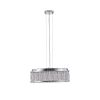 Modern Crystal Chandelier 18.9 Inches Aluminum+Iron Round Ceiling Light Flush Mount Ceiling Light Fixture for kitchen Island Dinning Bedrooms and Hall