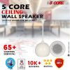 5 Core 15W 5" Pendant Speaker Hanging Ceiling Audio Set for Paging Commercial, Residential ,Restaurant WS 05 07 GLOBULE