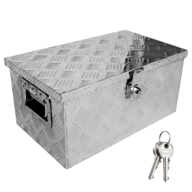20 Inch Aluminum Truck Tool Box, Truck Bed Tool Storage Box With Side Handle,Lock And 2 Keys, 20.1x11.8x9.3, Silver