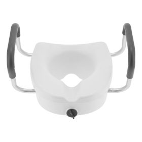 Raised Toilet Seat with NonSlip Adjustable Armrest Bathroom Supplies for Seniors Pregnant Women