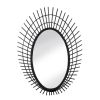 Riki Large Black Bamboo Mirror - Stylish and Functional Home Decor Accent