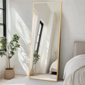 Arched 71 X26  Full Body Mirror, Full Body Floor Mirror (Option: GoldRight Angle)