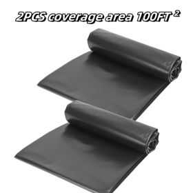 2pcs 5FTX10FT Heavy Duty Black HDPE Pond Liner - UV Resistant, Flexible Sealing Film For Fish Ponds, Water Gardens & Waterfalls, No Shipping On Weeken (Color: Black)