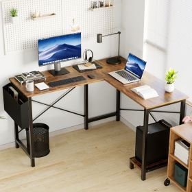 L-shaped Computer Desk (Option: Rustic 49Inches)