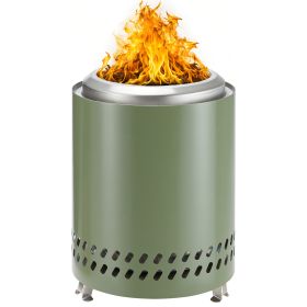 Smokeless Fire Pit, 304 Stainless Steel Tabletop Firepit Wood Pellets Burning Fire Pits For Camping (Option: Green7in)