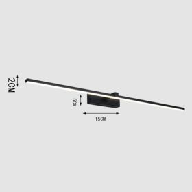 Free from EU LED Bathroom Light Waterproof Mirror Vanity Light 8w 12w Energy-saving Lamp Fixture Modern Sconce for Living Room (Color: white light, Emitting Color: black)