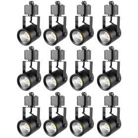 VEVOR LED Track Lighting Heads, 6.5W 3000K 470lm Warm White, Dimmable H Type Track Light Head, CRI85+ True Color Rendering Adjustable Tilt Angle Track (Default: Default)