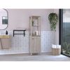 St. Clair Linen Cabinet, Two Interior Shelves, Two Open Shelves, Single Door