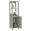 St. Clair Linen Cabinet, Two Interior Shelves, Two Open Shelves, Single Door
