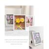 Crochet Flower Bouquet Picture Frame, 1 Set Handmade Knitted Bouquet Decoration Pendent, Artificial Rose Flower, Valentine's Day Gift