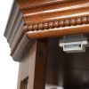 Corner Curio Cabinet with Lights, Adjustable Tempered Glass Shelves, Mirrored Back, Display Cabinet(E26 light bulb not included)
